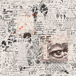 Abstract Scribble & Text Pattern vector image