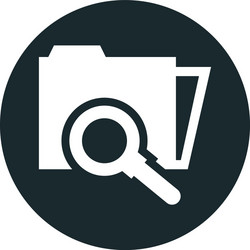 folder file document with magnifying glass vector image