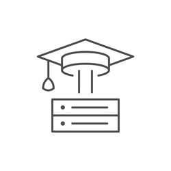 machine learning line outline icon vector image