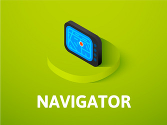 navigator isometric icon isolated on color vector