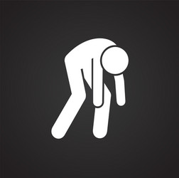 running related icon on background for graphic vector image