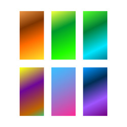 set of colorful gradient background screen minimal vector image