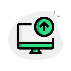 uploading data from computer to online storage vector image