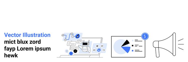 digital workspace tools and analytics vector image