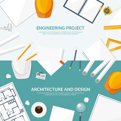 engineering and architecture vector image