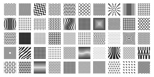 Geometric Square Patterns vector image