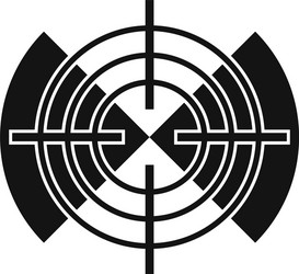 cross gun aim icon simple style vector