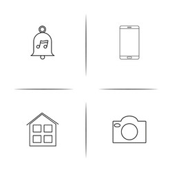 internet of things simple linear icons set vector image