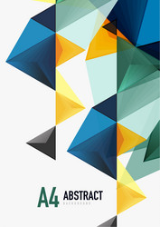 triangular low poly a4 size geometric vector image