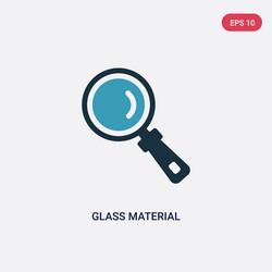 two color glass material icon from user interface vector image