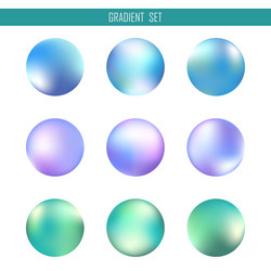 abstract gradient circles set round banners vector image