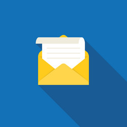 open envelope and message vector image