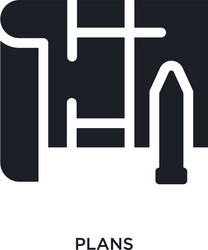 plans isolated icon simple element from real vector image