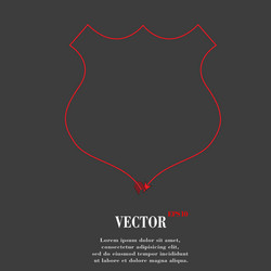 shield flat modern web button and space for your vector image