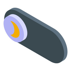 sleep mode slider showing crescent moon enabling vector image