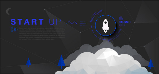 Abstract 2024 vision startup concept banner Vector Image