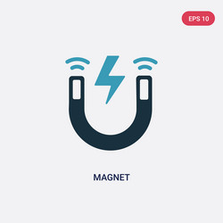 Two color magnet icon from user interface concept vector