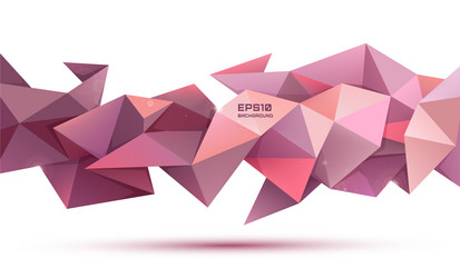 3d abstract geometric facet shape use vector