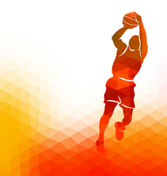 Dynamic Polygonal Basketball Background vector image