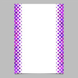 purple diagonal square pattern page template vector image