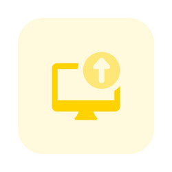 uploading data from computer to online storage vector image