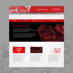 website design template for dating site vector