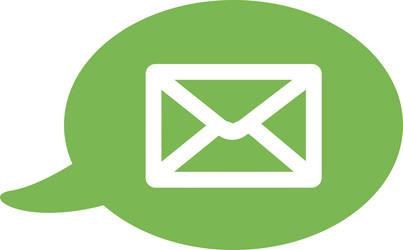 flat icon with a bubble and message sms vector image