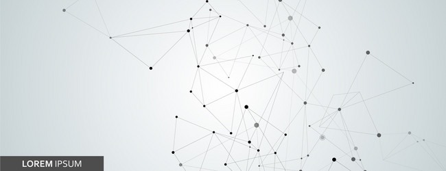global network connections with dots and lines vector image