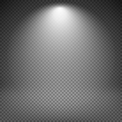 Light effect on transparent background template Vector Image