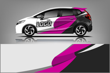 Racing Car Decal Wrap Vector Image