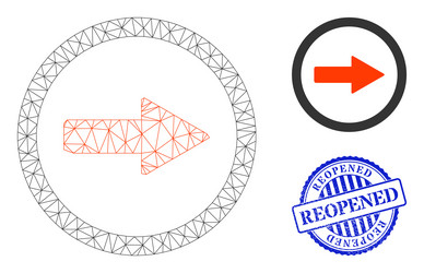 Reopened textured seal and web mesh rounded right vector