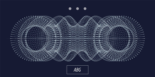 3d particle abstract object technology vector image