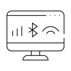 connection operating system line icon vector image