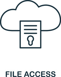file access icon thin outline style design from vector image