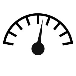 Gauge meter level indicator icon symbol vector