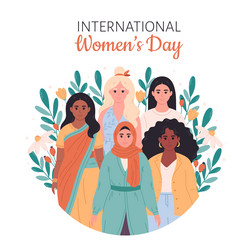 International womens day feminism and woman vector