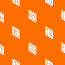 square window frame pattern orange vector image