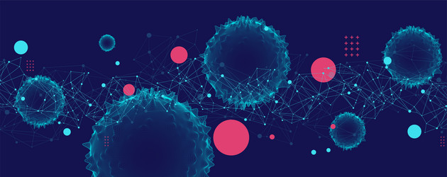 abstract sphere background with plexus effect 3d vector image