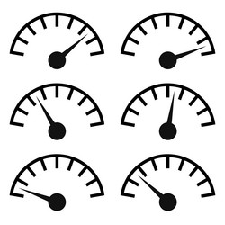 gauge meter level indicator icon symbol vector image