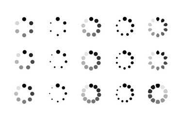 set website loading icon circle buffer loader vector image