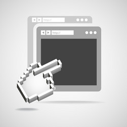 web browser with internet connection vector image