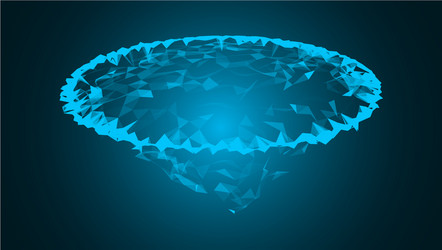 abstract flat earth with polygons and are in space vector image