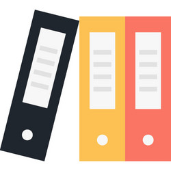 files flat web icon concept vector image