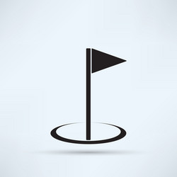 Golf Icon - Green Field Vector Image