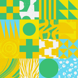 pattern with abstract geometric shapes vector image