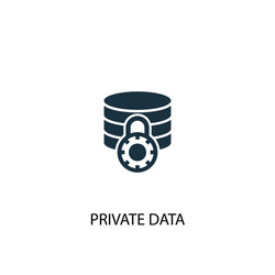 private data icon simple element vector