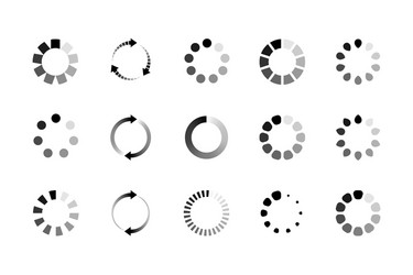 set website loading icon circle buffer loader vector