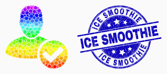 spectrum pixelated valid user icon vector image