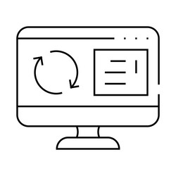 update operating system line icon vector image
