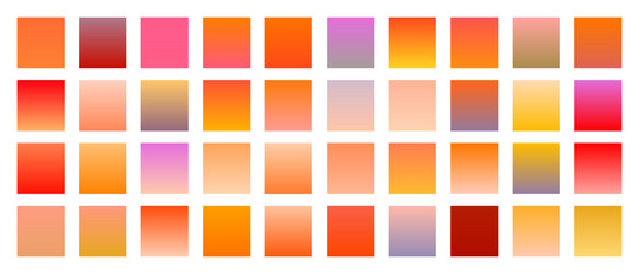 collection of soft gradient color element vector image
